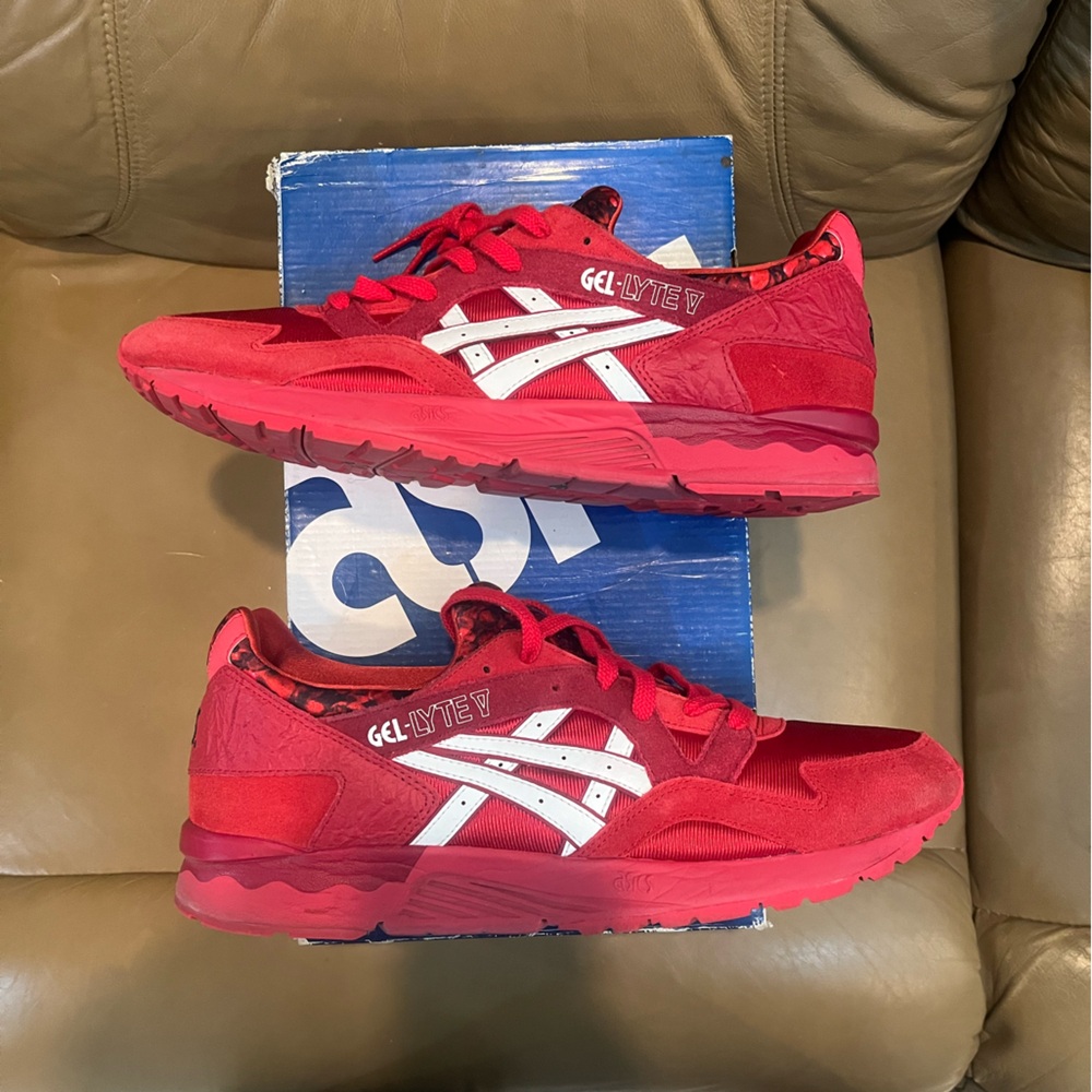 ASICS Gel Lyte 5 Romance Red White Size 13 Men’s Sneakers